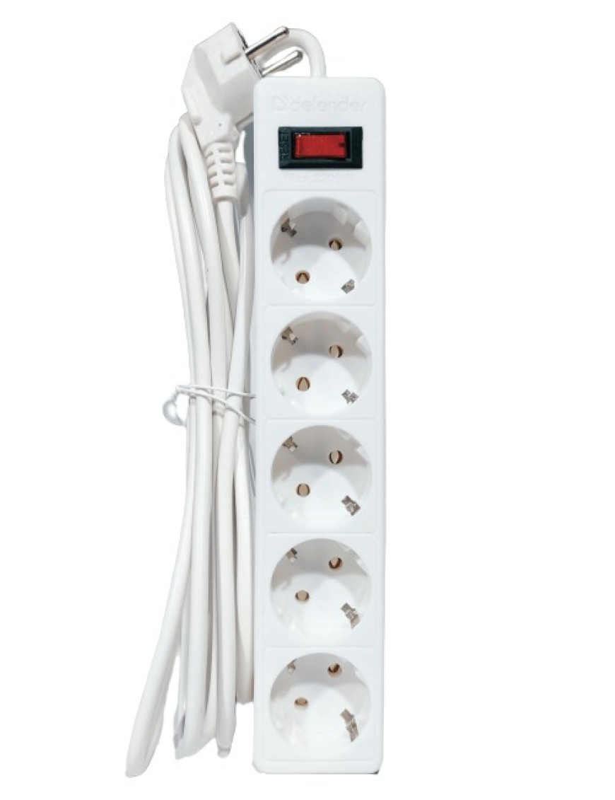 Surge protector Defender ES 3 3.0m, white, 5 outlets (99482)