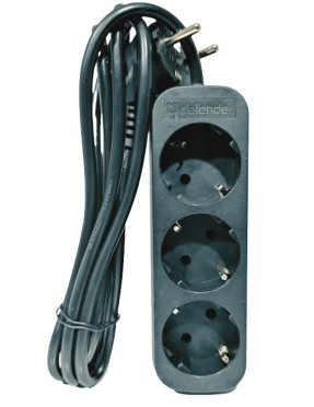 M318 grounding extension cord Switch, 1,8m, 3 outlets,(99321)