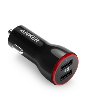 Anker PowerDrive 2 24W 2-Port Car Charger Black (A2310)