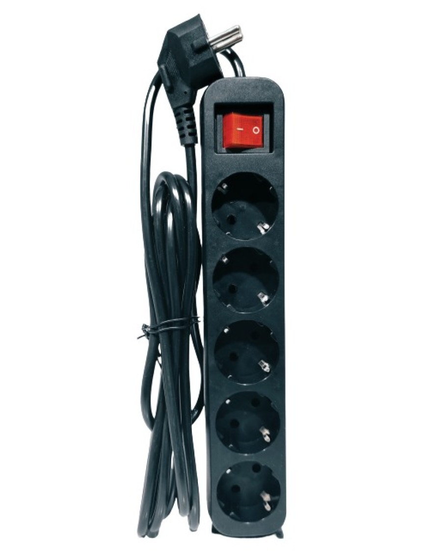 G530 grounding extension cord Switch, 3m, 5 outlets, (99342)